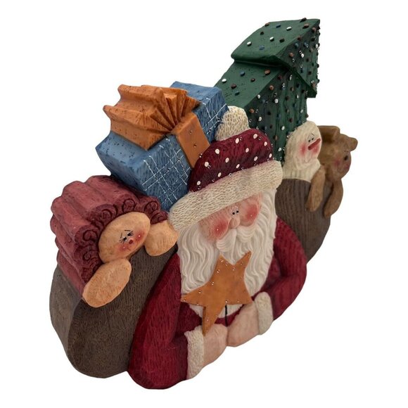 Santa w Toy Bag Wall Decor Lights Up Raggedy Ann Present Tree Snowman Teddy Star - Picture 3 of 12